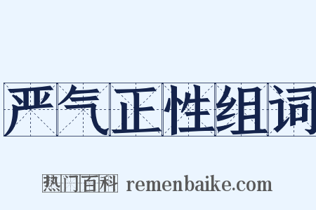 严气正性组词是什么意思的图片